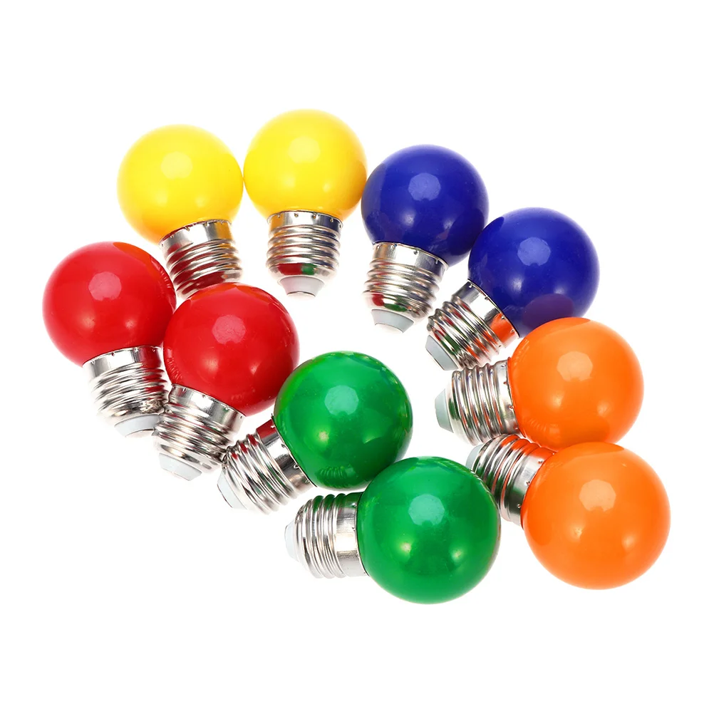 

10pcs Led Bulbs Colorful Outdoor Waterproof E27 Light For Festival Party Garden Decoration Lawn Patio Yard Living Room Bedroom