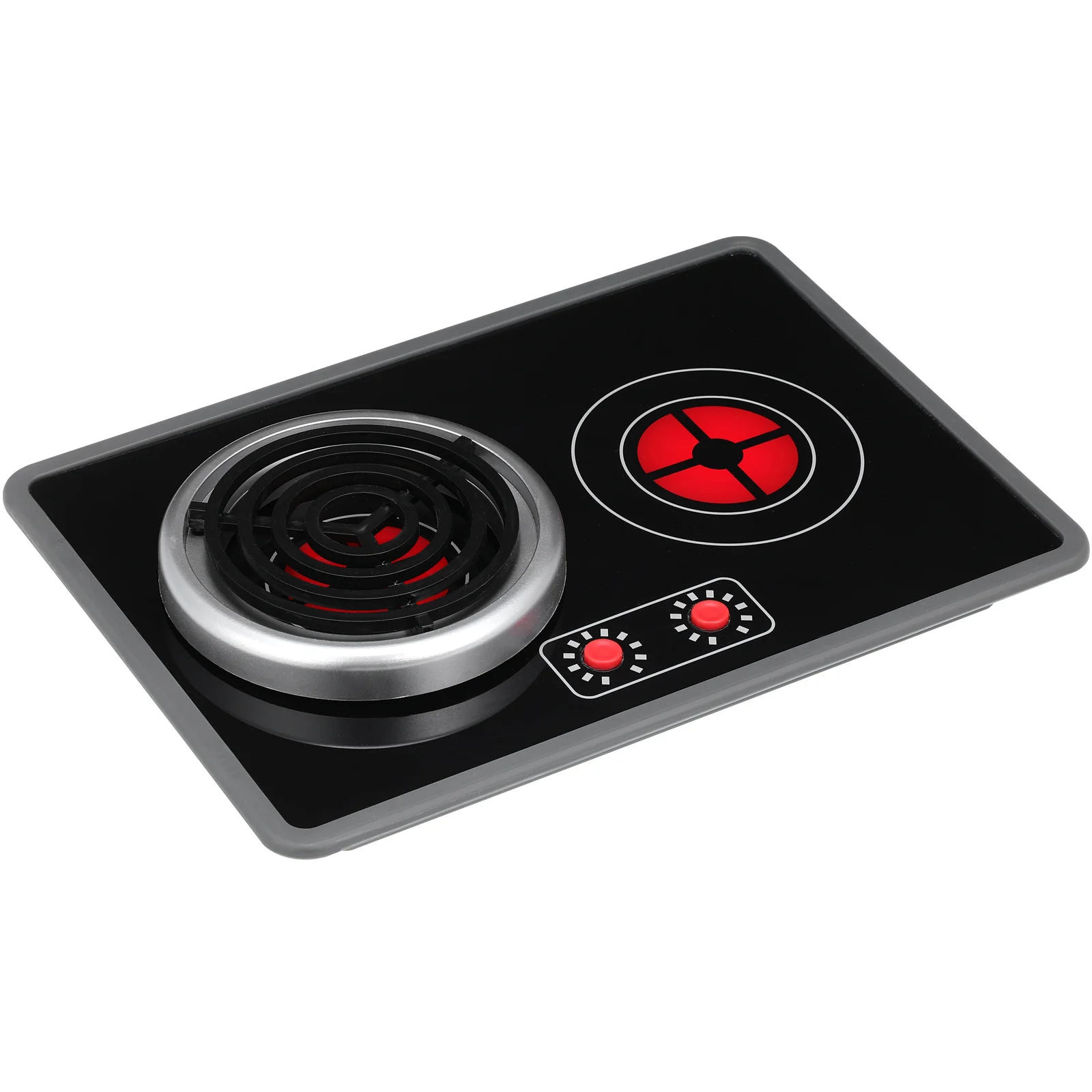 1 conjunto de fogão de cozinha infantil, fogão de indução luminosa, acessório de aparelho de cozinha com som de luz realista