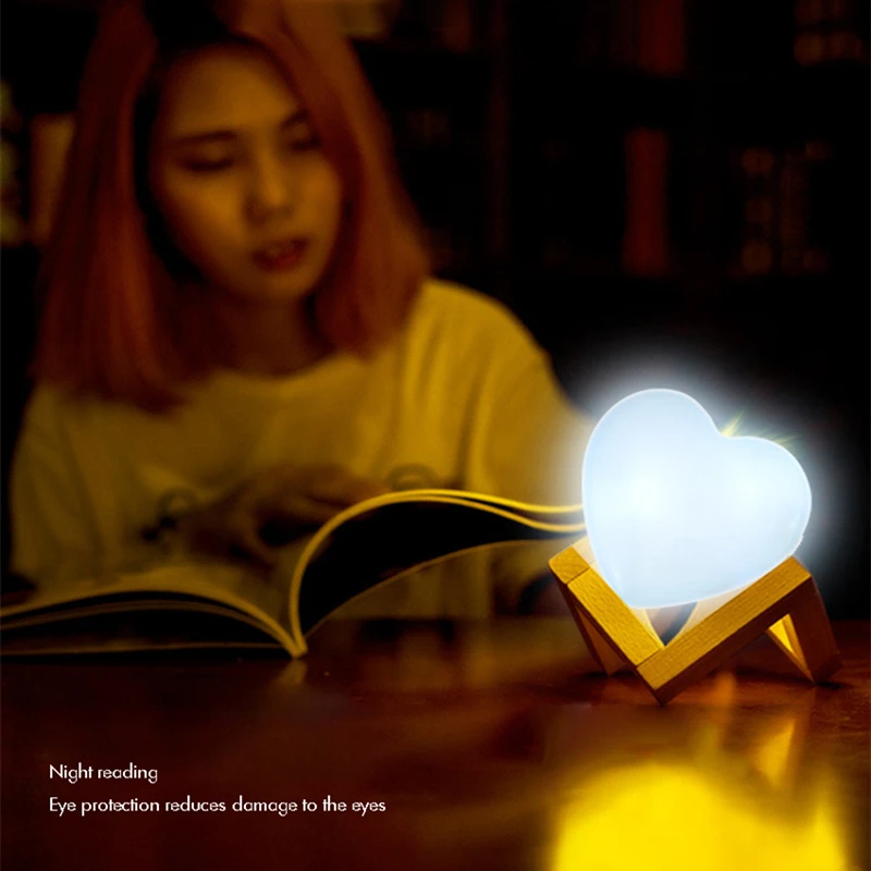 LED borsa luce borsa lampada cuore rotondo a forma di sensore tattile luce borsa con portachiavi regali per donne, madre, amici