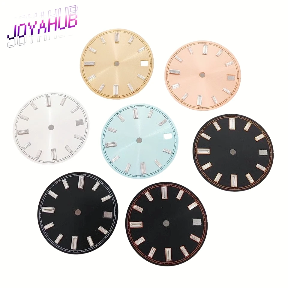 Customized Logo Watch Refitting Accessories Shizi Bar Nail 28.5mm Dial Sun Pattern Non Fluorescent Suitable for Nh35/36 Movement