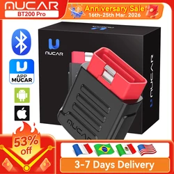 MUCAR BT200 Pro/BT200 Obd2 Diagnostic Tool 15 Reset Maintenance Function Bluetooth obd 2 Scanner All System Diagnosis
