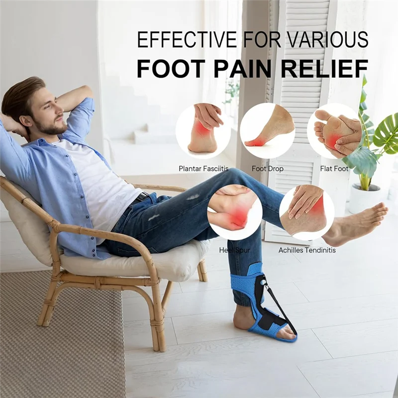 

Beauty Plantar Fasciitis Night Splint: Plantar Fasciitis Brace With Massage Ball For Plantar Fasciitis Relief