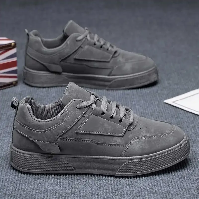 أحذية رجالية بنية اللون مكتنزة للموسم الديمي أحذية تزلج أحذية رياضية عالية القمم أحذية رياضية مستوردة بدون كعب عرض منخفض رابط Vip #4