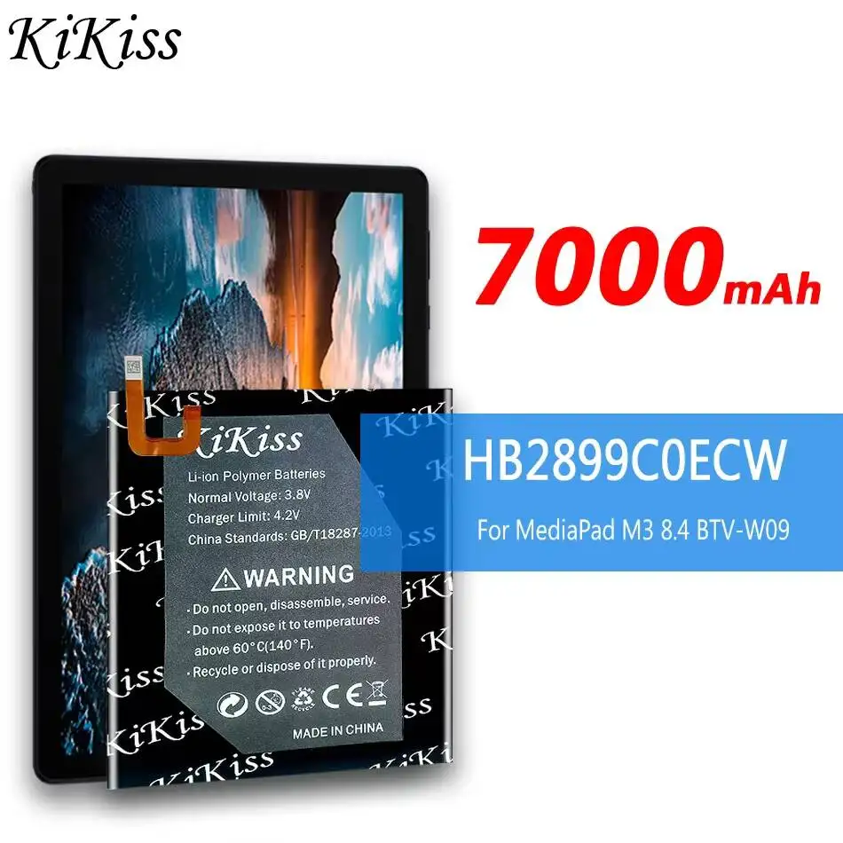 

Tablet Battery 7000mAh For Huawei Mediapad M3 8.4" Btv-W09 Btv-DL09 Sht-AL09 Sht-W09 HB2899C0ECW High Quality Metal Version