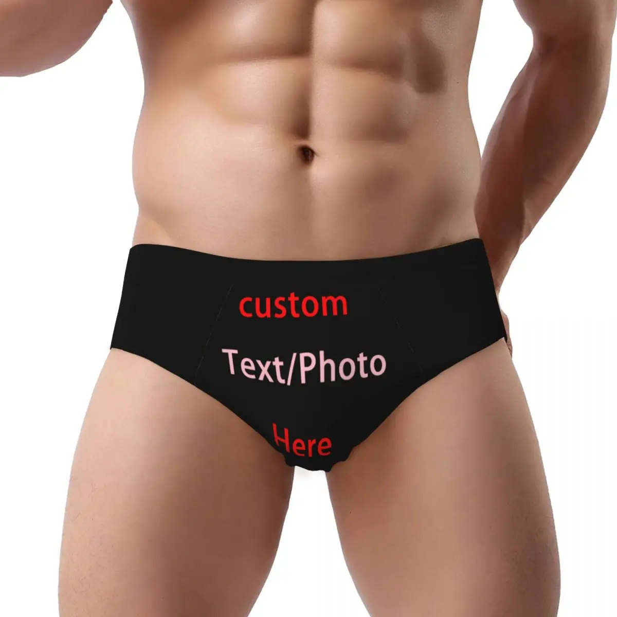 

Custom Custom Photo Text Here Men's Briefs Panties Mens Breathable Underwear Underpants