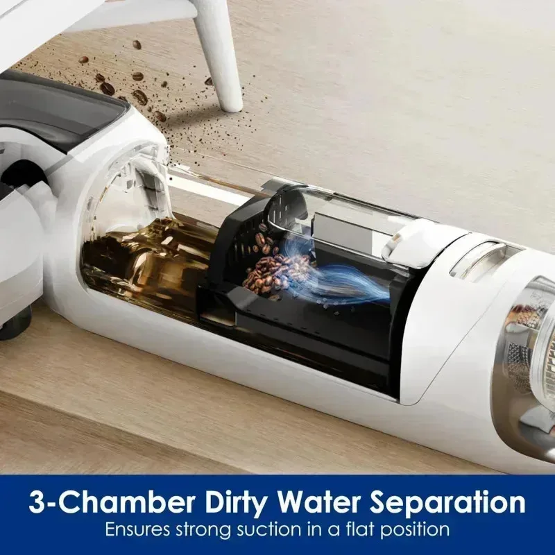 QZA4-TTinecoe Floor ONE STRETCH S6 Cordless Wet Dry Vacuum Cleaner,180° Lay-flat Smart Vacuum Mop,5.1 inch Compact Design,