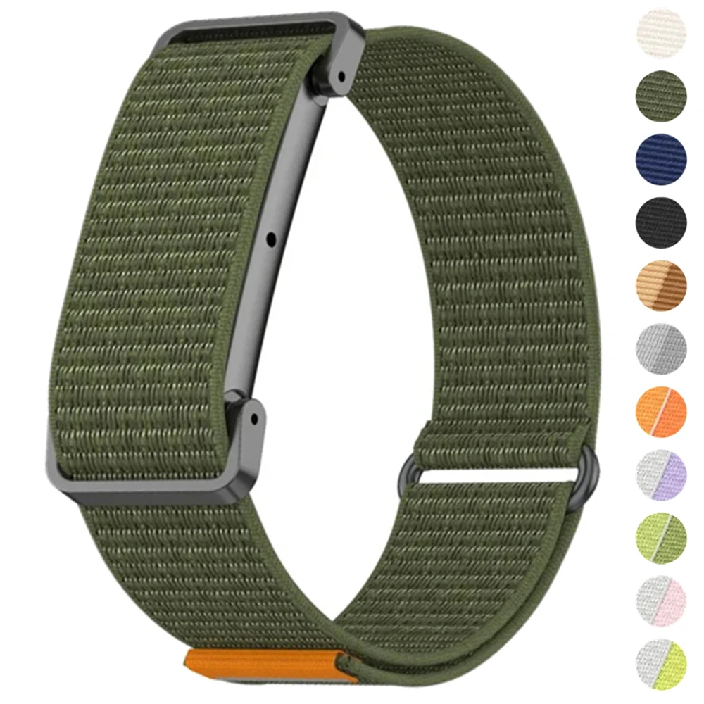 Woven Nylon Braided Sport Band for Google Fitbit Air Stretchy Lightweight Breathable Wriststrap Adjustable Loop Bracelet