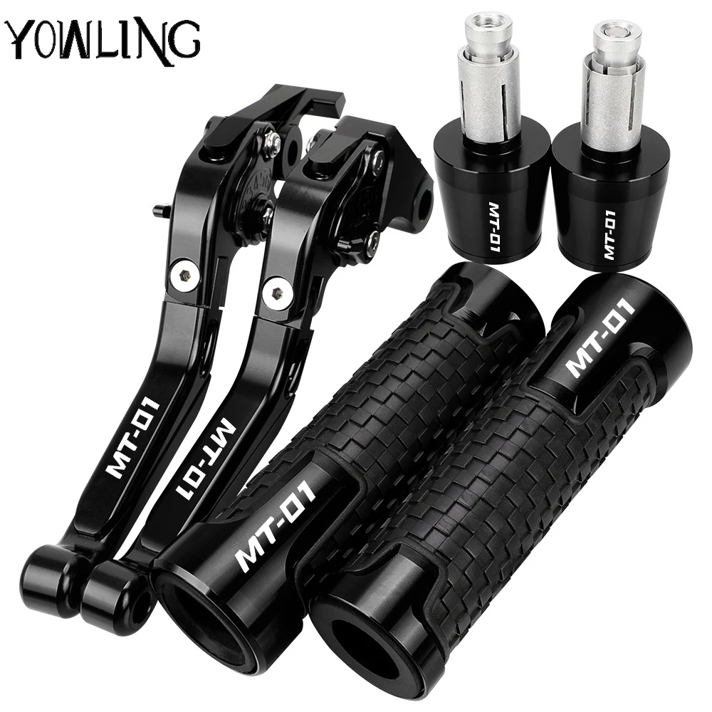 

MT-01 Motorcycle Adjustable Clutch Brake Lever Handlebar grips ends For YAMAHA MT01 MT 01 2004 2005 2006 2007 2008 2009