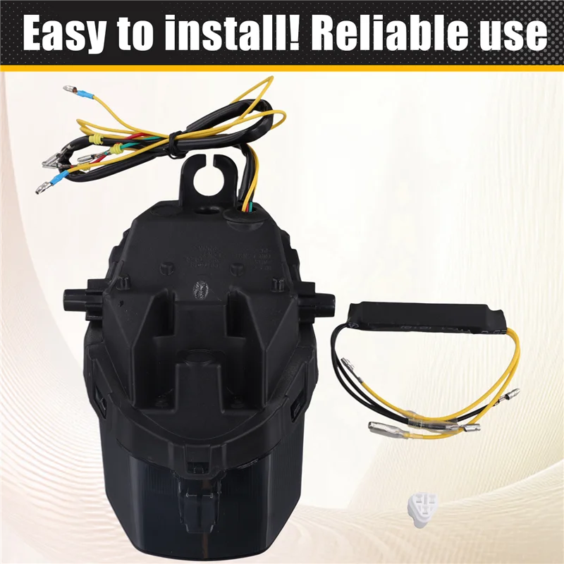 الضوء الخلفي للدراجات النارية الفرامل الخلفية بدوره إشارة المتكاملة الذيل ضوء لسوزوكي GSXR1000 GSXR1000R 2017-2024 نماذج الأسود #3