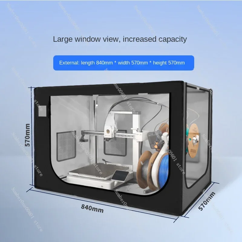 3D Printer Sealing Box Suitable for BambuLab A1 or A1 Mini Noise-insulating Dust Cover Insulation Confidential Sealing Box