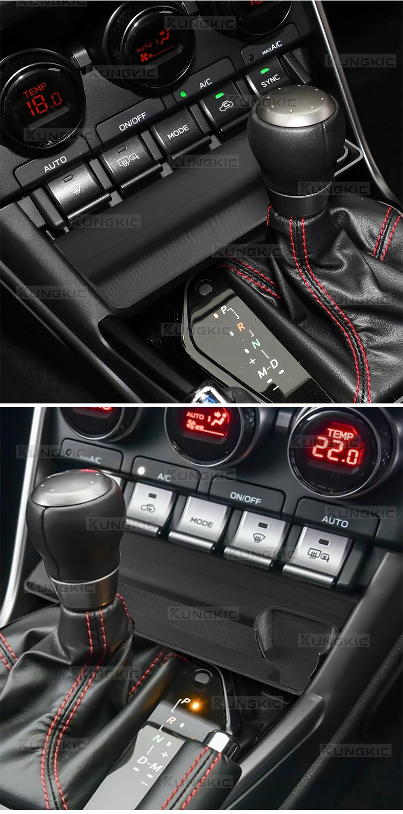 Mittelkonsolen-Aufbewahrungsbox für Subaru BRZ ZD8 Toyota GR86 ZN8 2022 2023 2024 2025 2026 Auto-/Manuelle Schaltung ABS Auto-Organizer-Ablage – Detail 8