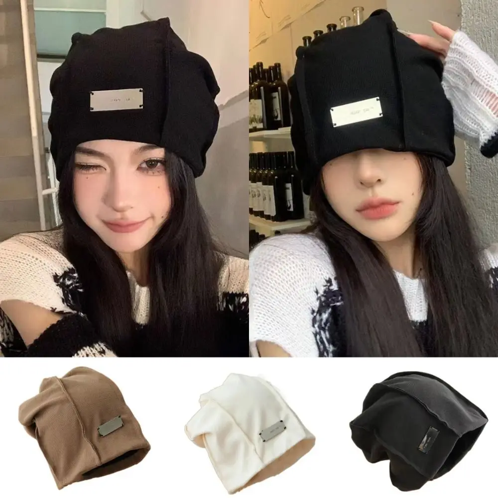 Fashion Big Head Circumference Stacking Hat Solid color Elastic Pile Cap Cute Outdoor Bucket Hat For Men Women