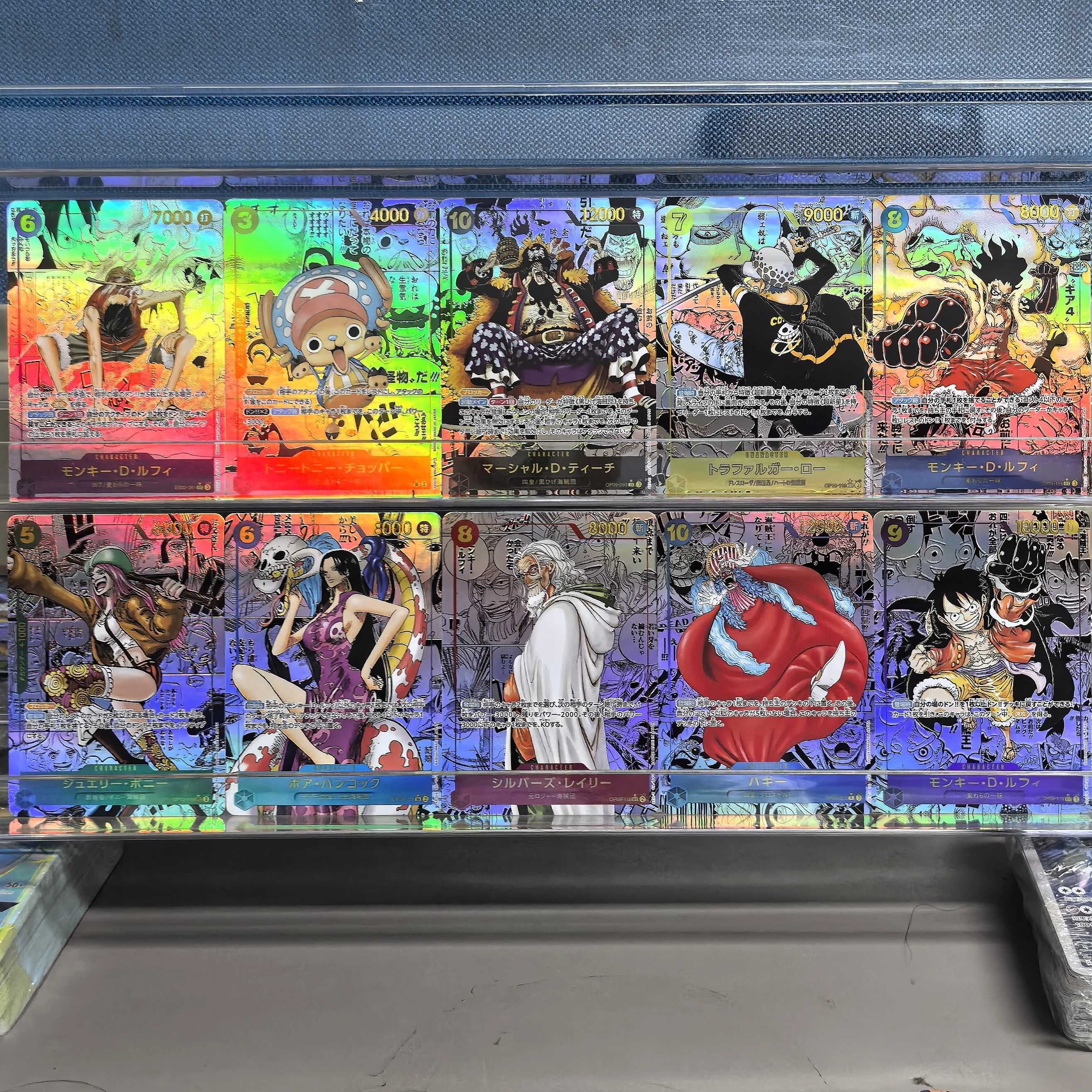 

10 шт., цельная коллекционная карта японского аниме OPCG Monkey D. Luffy Hancock Buggy Teach Trafalgar Law Boa Tony.Chopper, игровая карта