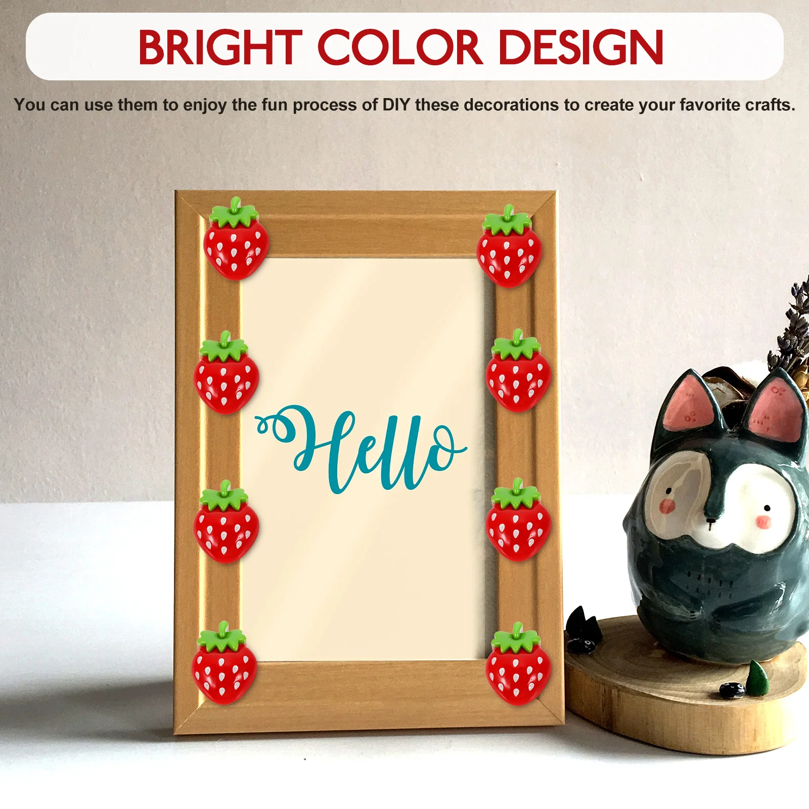 

30Pcs Resin Strawberry Charms Jewelry Making Materials DIY Crafts Decorative Supplies Hair Clip Case Ornaments