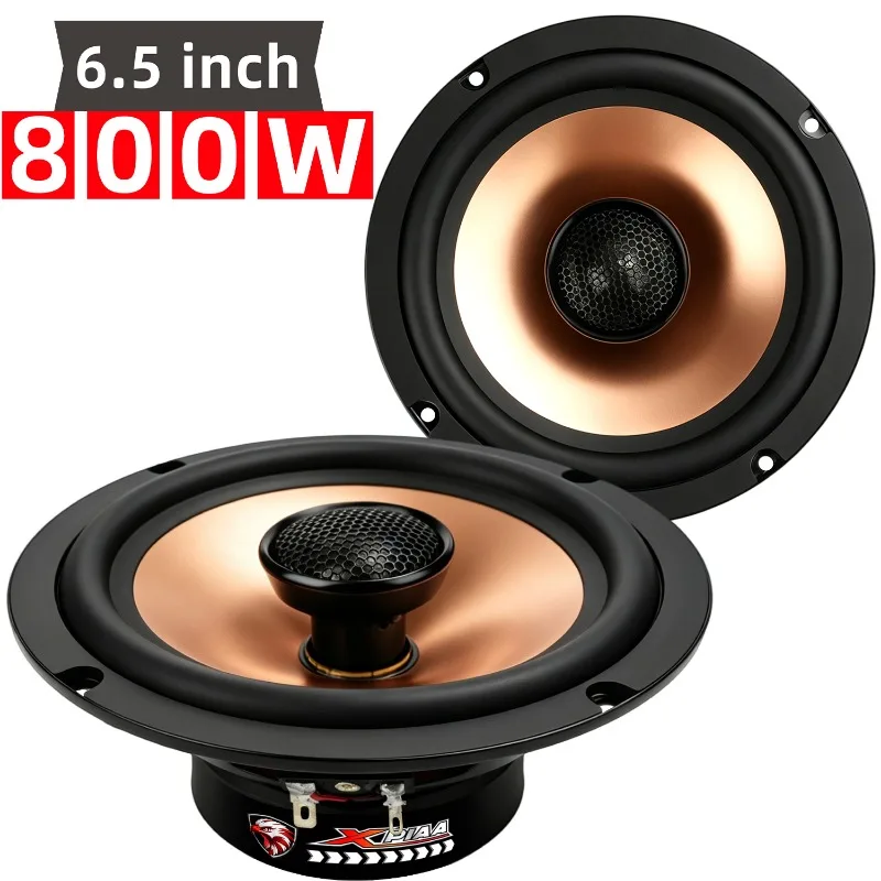Image of XPIAA 2 Stück 6,5 Zoll Koaxiallautsprecher 800W Auto 4 Ohm Subwoofer High-Fidelity Auto-Audiozubehör für Auto-LKW-Türlautsprecher