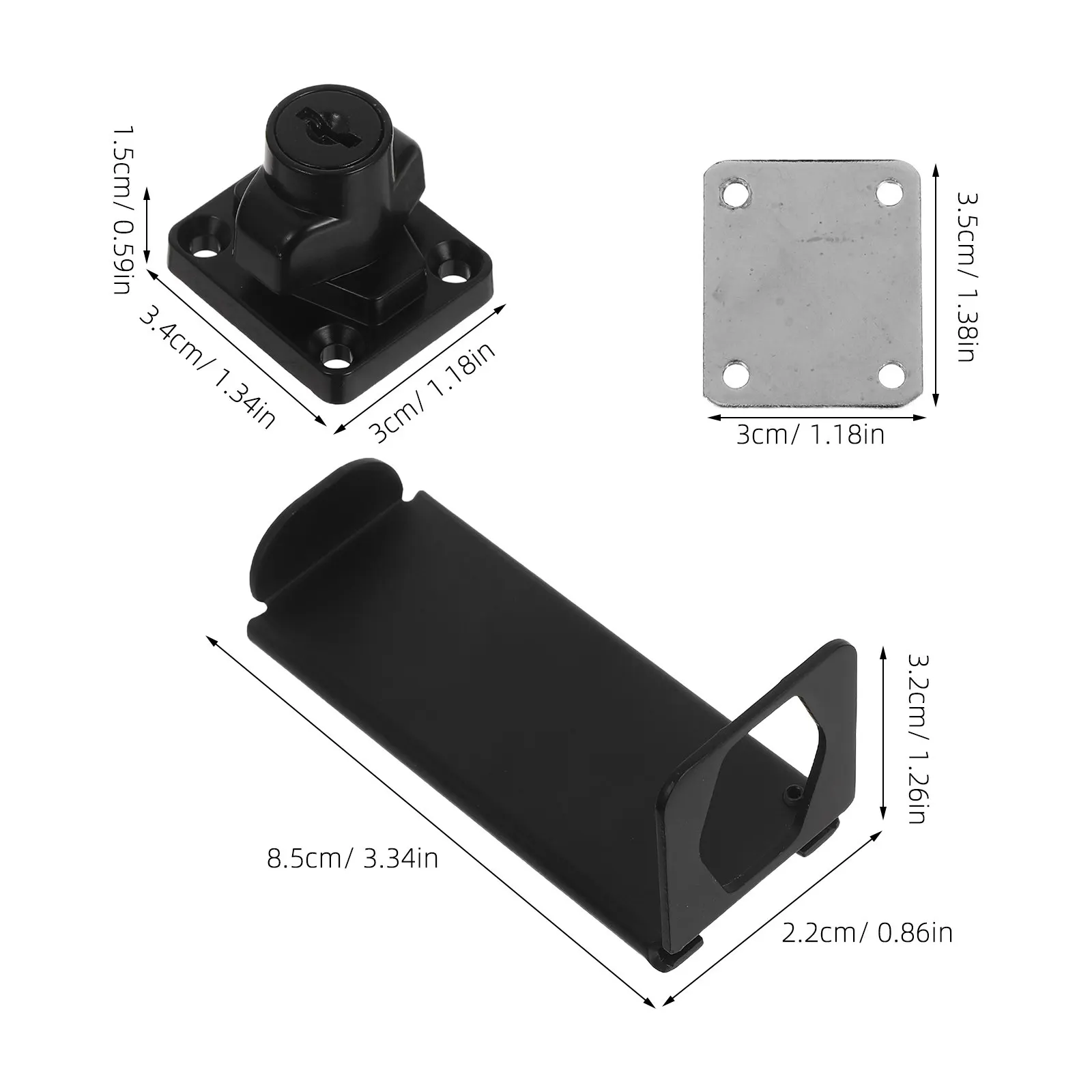 No-Drill 90° Right Angle Door Lock – Sliding Security Latch for Bedroom, Cabinet, Bathroom & Home Privacy