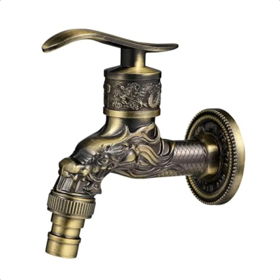 صنابير حوض النحاس الحائط صنبور المياه غسل هاين صنبور المياه الكلاسيكية الحنفية العتيقة بالوعة في الهواء الطلق حديقة واحدة الباردة G 1 2