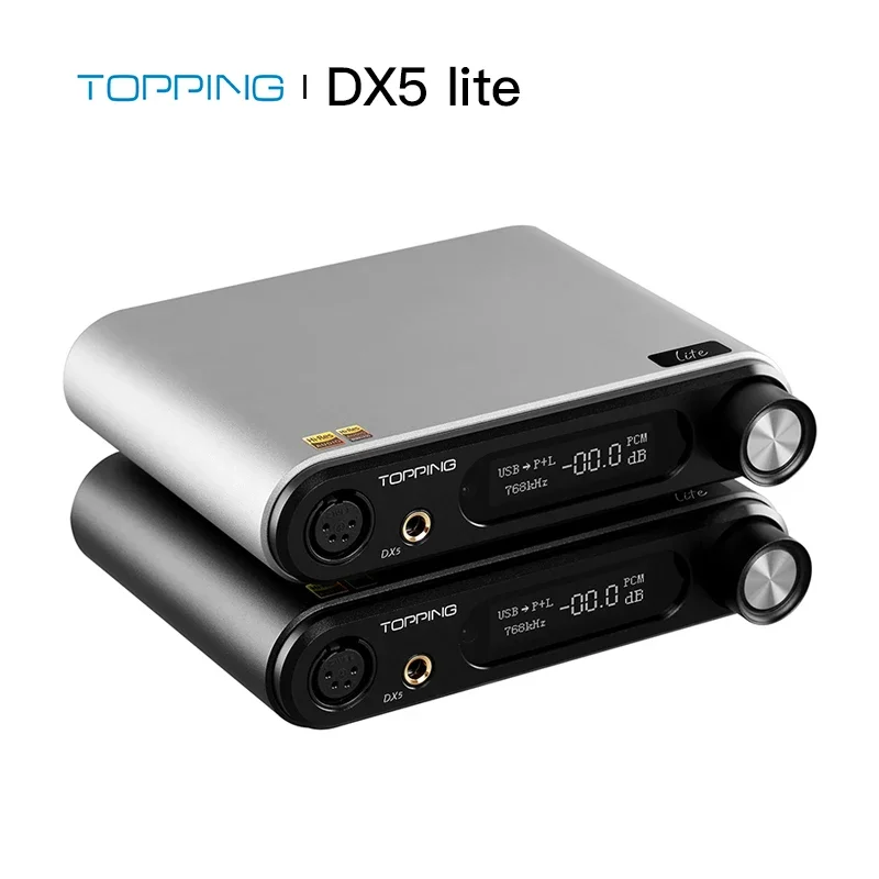 

TOPPING DX5 Lite HiRes LDAC Audio DAC Headphone Amplifier Bluetooth ES9068AS*2 DSD512 768KHZ 32Bit XMOS XU216 NFCA Headphone Amp