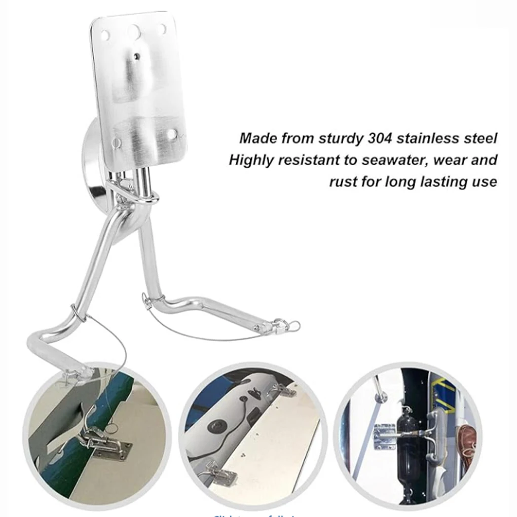 Boat Quick Release Snap Davit Set 304 Stainless Steel Seawater Resistant Rust Proof 110kg Load Capacity for Yachts Boats