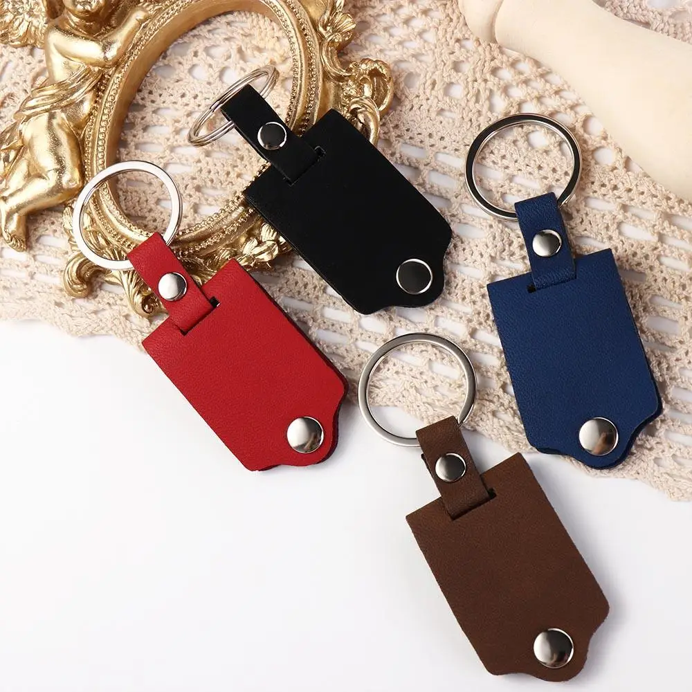 Valentine's Day Gift DIY Photo Keyring PU Leather Photo Frame Key Chains Personalized Fashion Car Key Ring Men