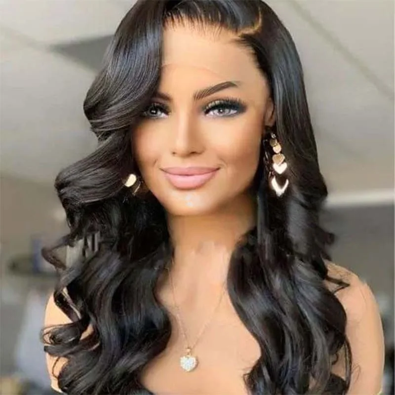 

13 x 4 Front Lace Big Wave Wig Women European American Wig Women medium part long curly hair, luxurious, heat-resistant and begi