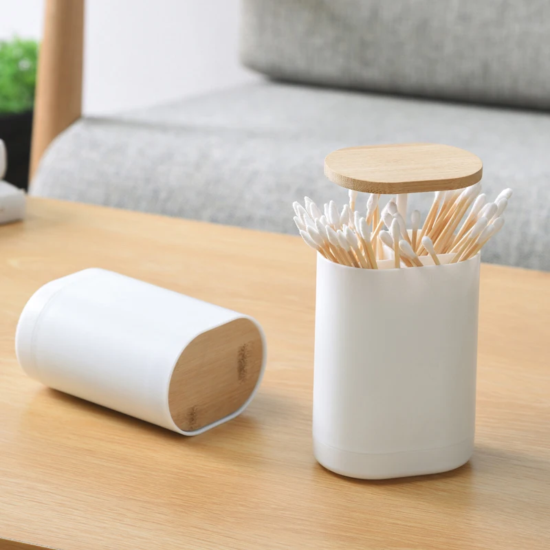 Automatic Pops Up Toothpick Box Cotton Bud Storage Case Organizer Toothpick Holder Dispenser Container For Hotel Room