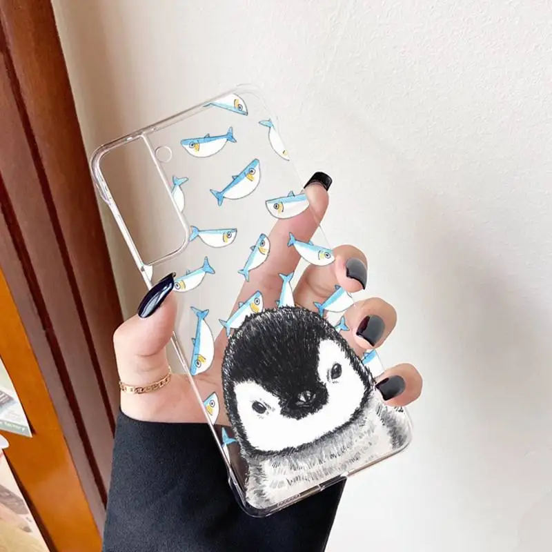 Cute Cartoon Penguin Phone Case for Samsung A51 A52 A71 A12 for Redmi 7 9 9A for Huawei Honor8X 10i Clear Case