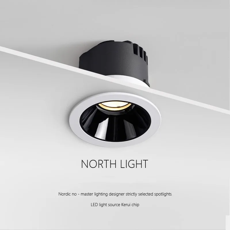 凹型アンチグレア LED COB ダウンライト 15 ワット 12 ワット調光可能 85-265V 天井ランプスポットライト LED スポットライトホームリビングルーム照明