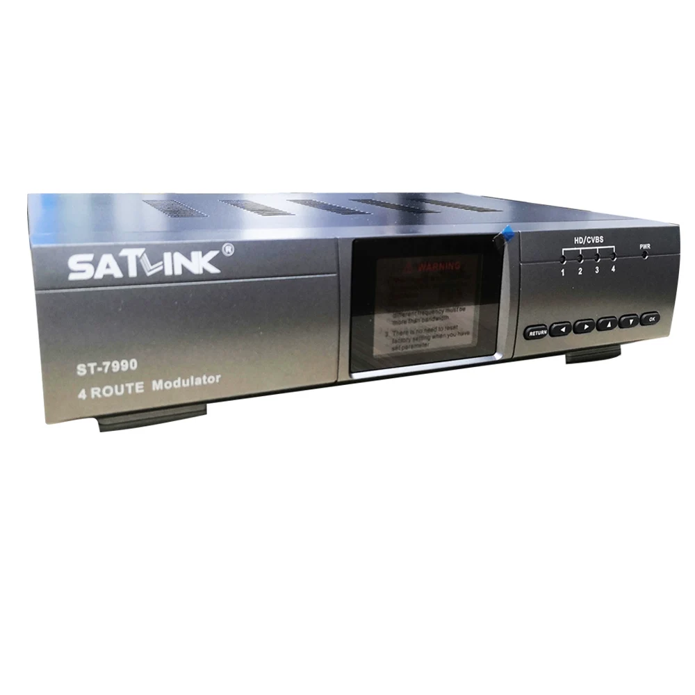 Digital RF Modulator Satlink WS-7990 4 Route DVB-T Modulator to convert HD/AV signals into DVB-T/DVB-C/ISDB-T RF out ST-7990