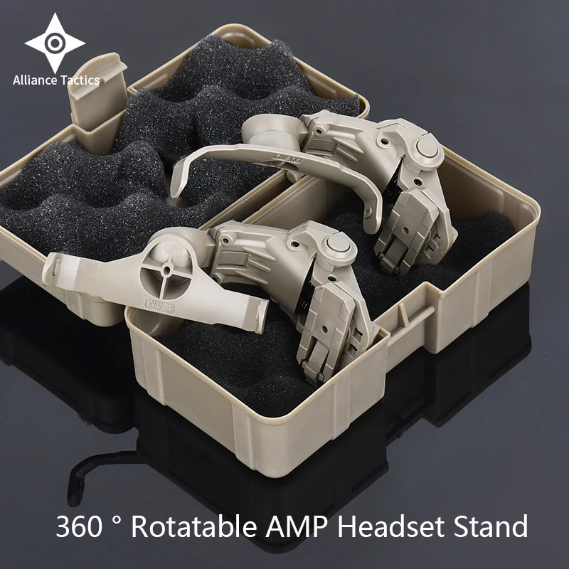 

WADSN AMP Headset Stand 360° Rotation Hunting Shooting Headphone Adapter Fast Helmet Nylon Mount For Wendy FLUX CS Game