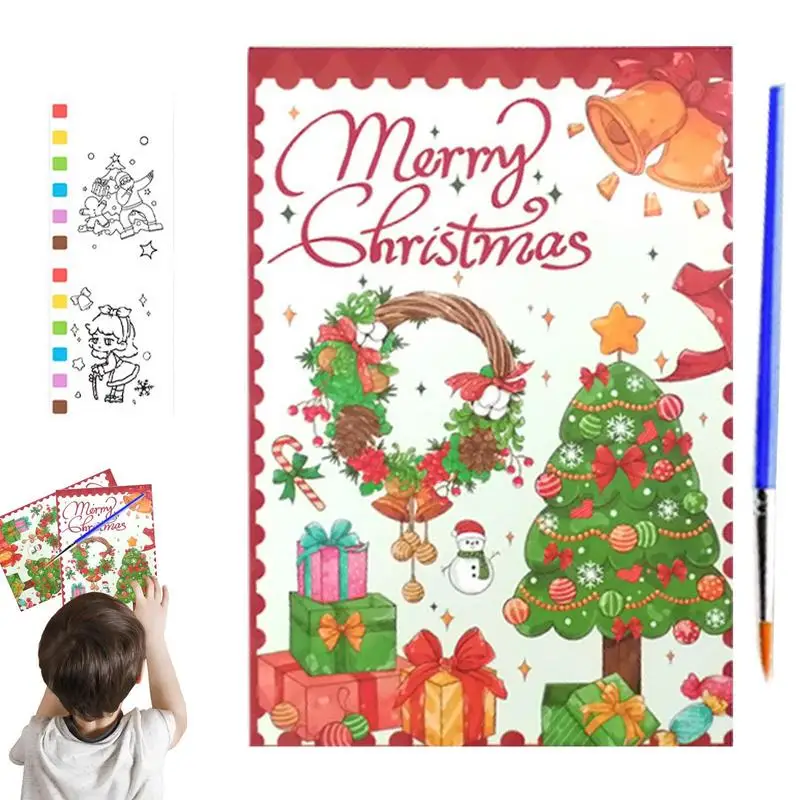 Adult Christmas Coloring Book Paper Water Resistant Art Book With Pen For Christmas Art Crafts Christmas Supplies Fadeproof