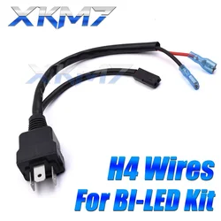 H4 9003 LED Connector Relay Harness Wires 12V 24V for Bi LED Projector Lens H4 Plug Cable Wiring Car Accessories H4 Adapters