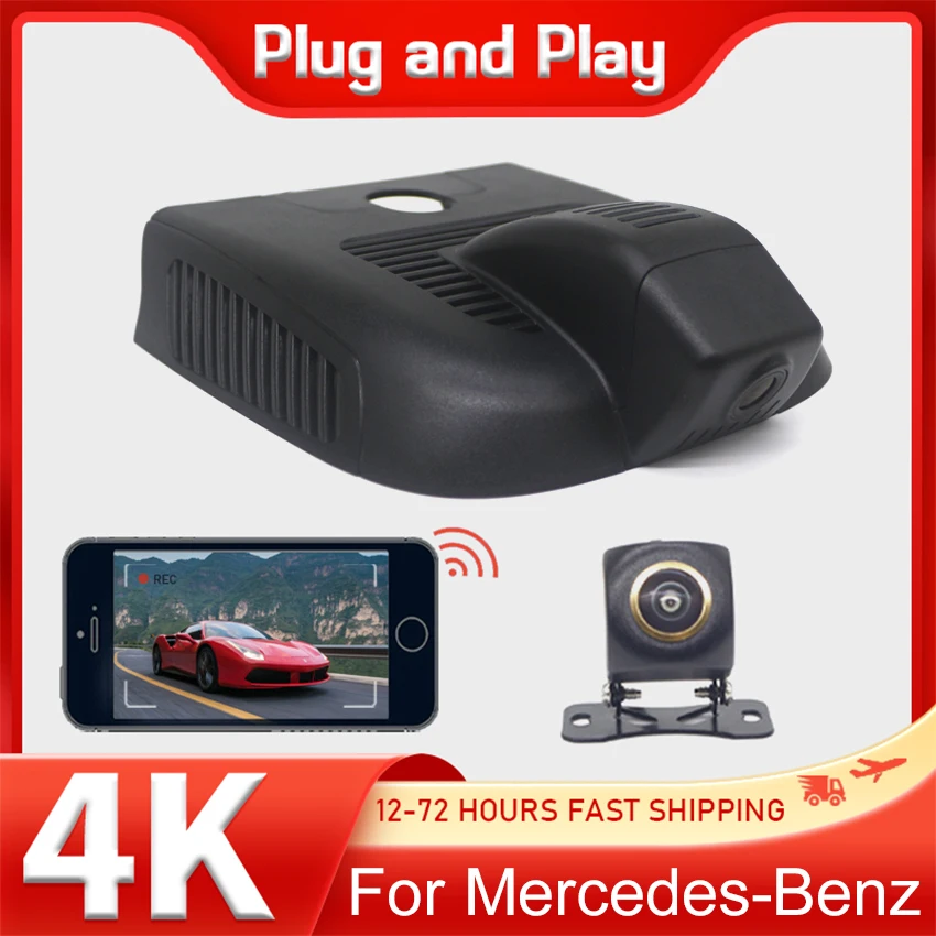 

New! Car Dash Camera For Mercedes-Benz MB A Class w177 A35 A200 A250 CLA35 2018~2020 Dashcam,4K DVR for Benz, WIFI Connect