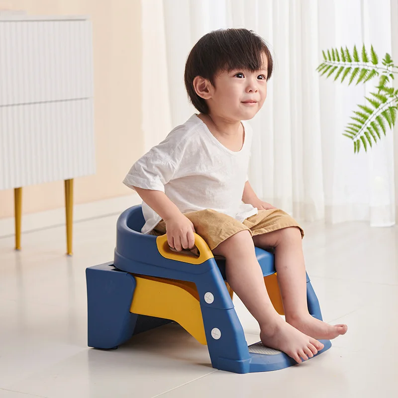 Asiento de inodoro portátil para niños, orinal de entrenamiento plegable, taburete de paso, recién actualizado