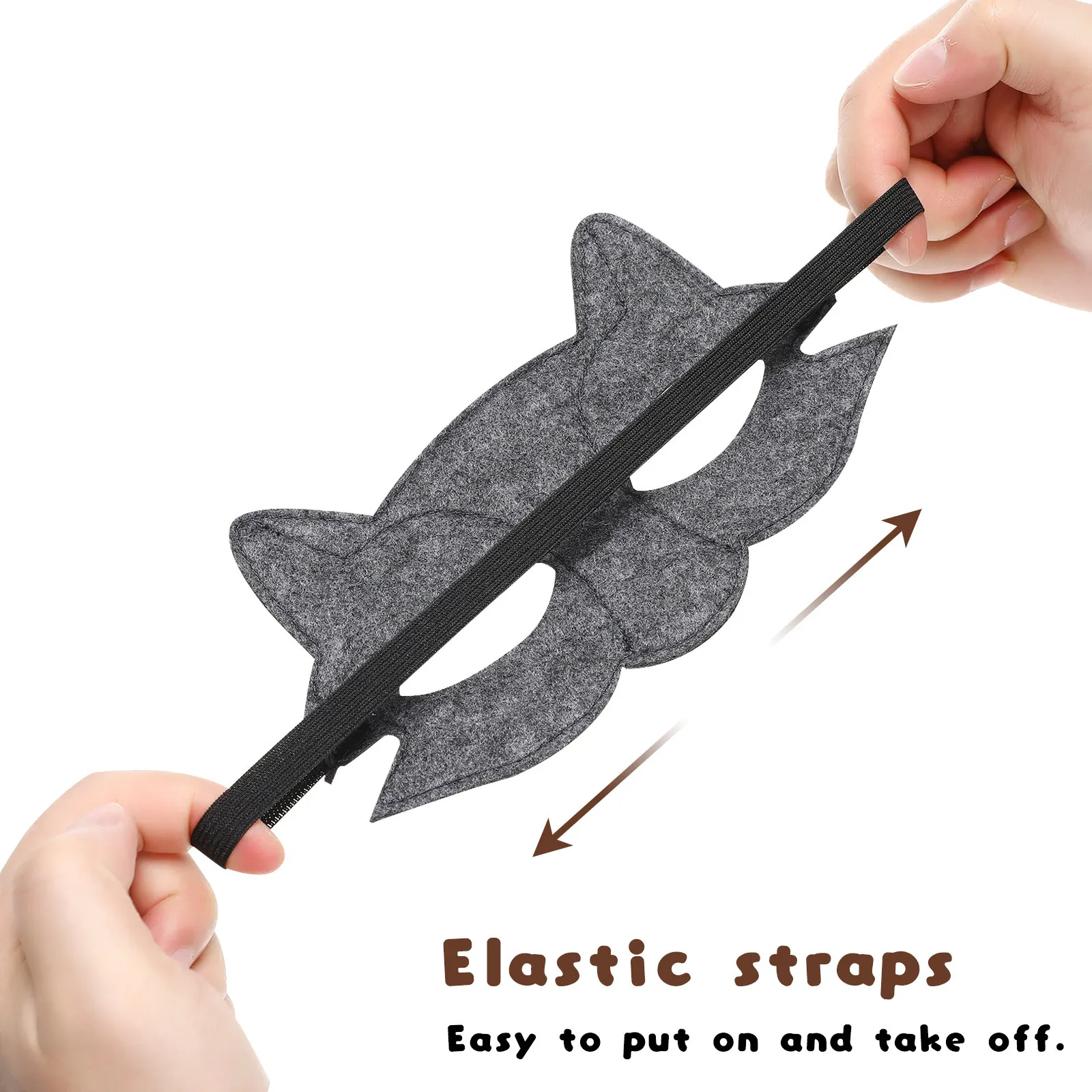 

20 шт. войлочных масок-полумасок волка для косплея, дышащие и удобные, для мальчиков и девочек, реквизит для фотосессий на Хэллоуин