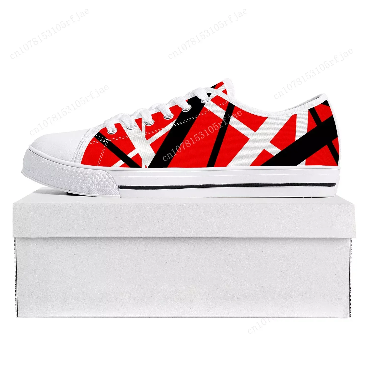 

Van Halen 5150 Stripe Metal Rock Band Low Top High Quality Sneakers Mens Womens Teenager Canvas Sneaker Couple Shoes Custom Shoe