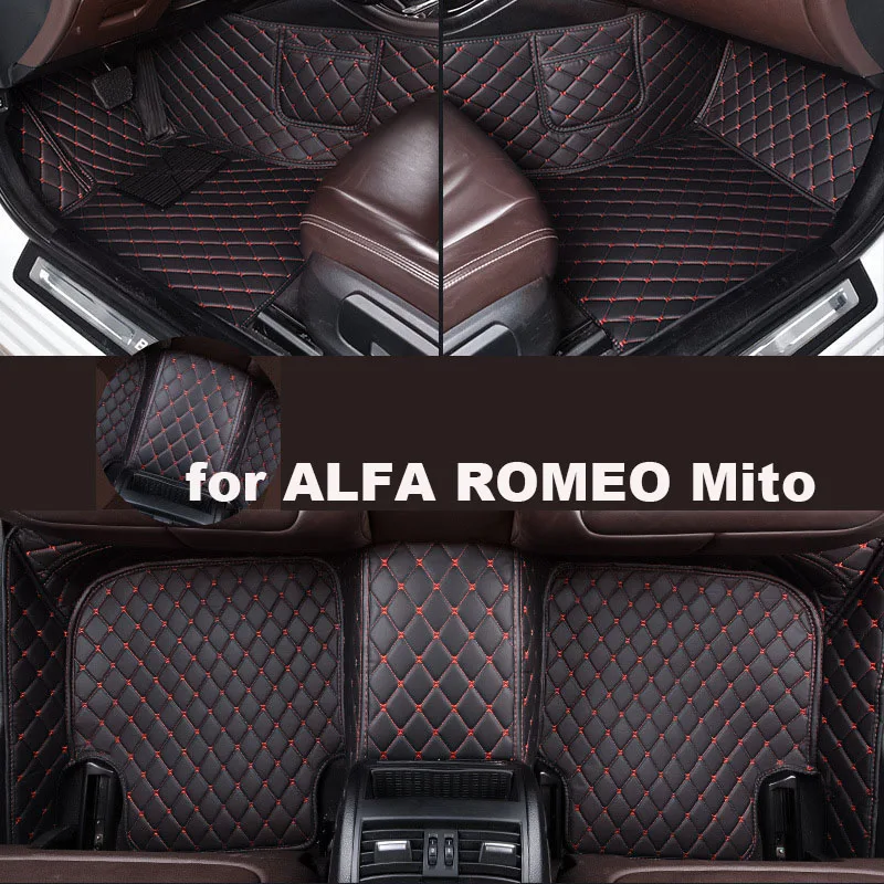 Autohome Car Floor Mats For ALFA ROMEO Mito 2009-2016 Year Upgraded Version Foot Coche Accessories Carpetscustomized