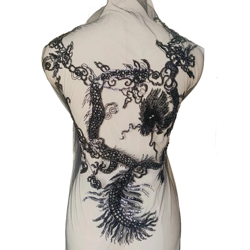 

New Three Color Optional Sequins, Nail Beads, Xiangyunlong Embroidery, Lace Fabric, Handmade Clothing Decoration Accessories