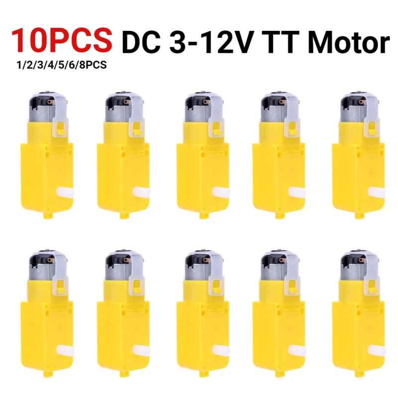 1-10PCS DC 3-12V TT Module Intelligent Dual Shaft Gearmotor Gearbox Motor for DIY Smart Car Robot