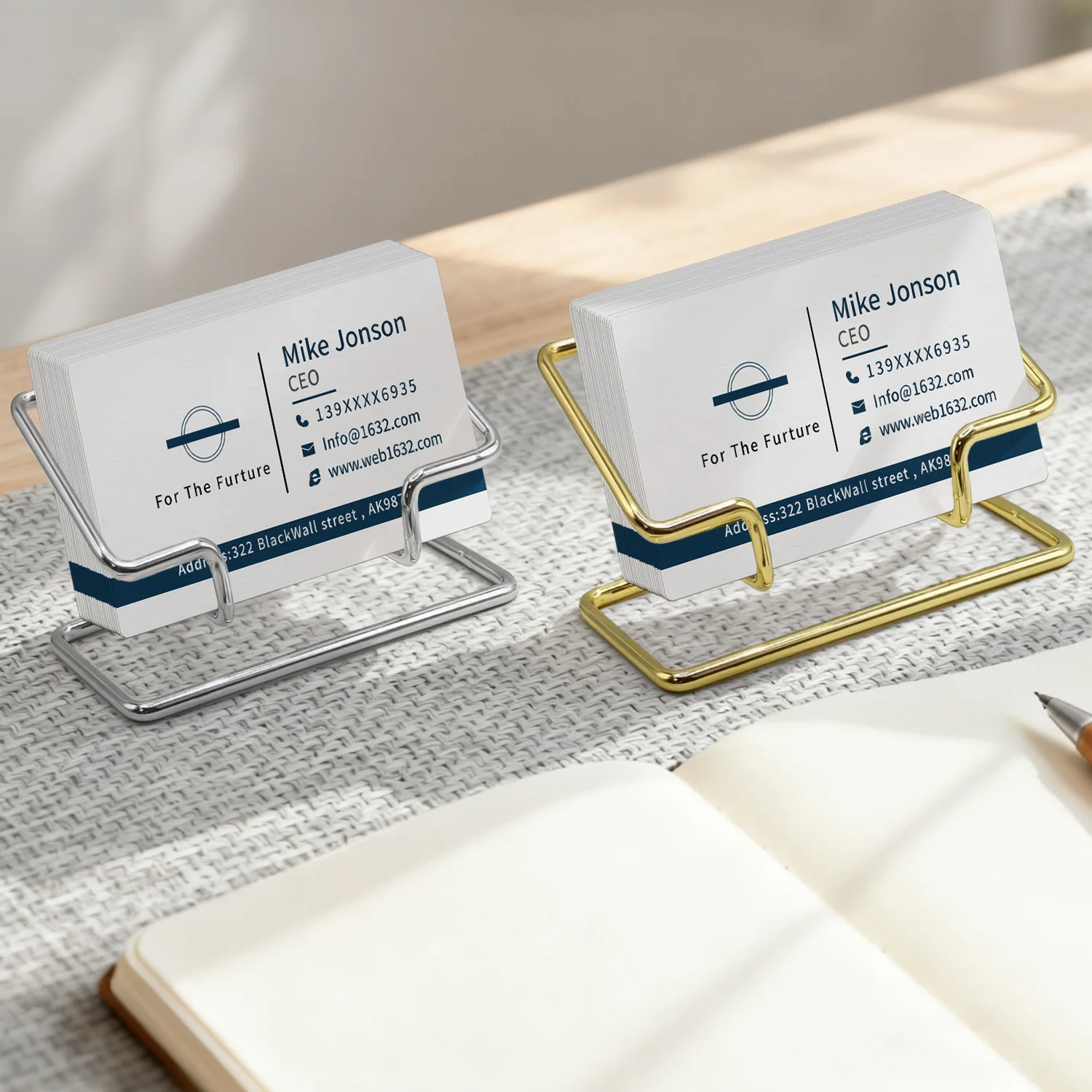 Business Cards Holder Desk Bracket Cards Organizer Office Gift Display Holders Business Card Holder Desk Bracket KPBQSN02 view 5