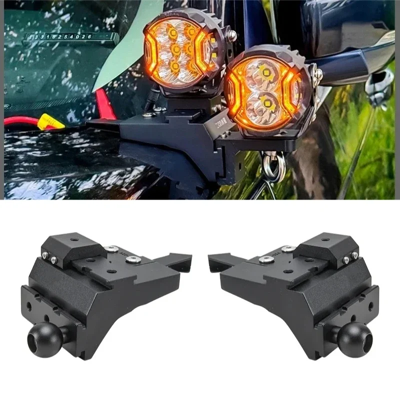 For Land Rover Discovery 5 Car A-pillar Dual Light Bracket LED Spotlight Expansion Base Front Hood Quick-release Light Stand