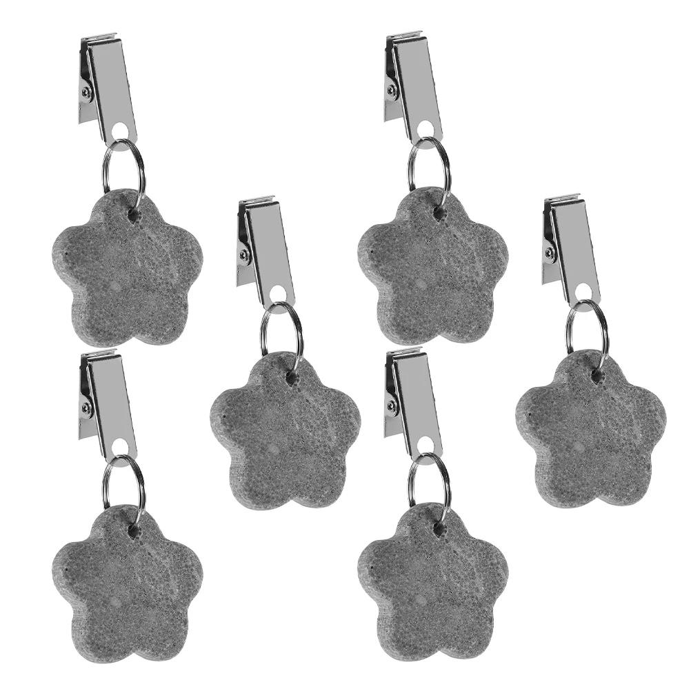 

6pcs Clips Black Flower Nordic Reusable Table Cloth Weight Minimalist Outdoor Table Cloth Clips Kitchen Bar Supplies