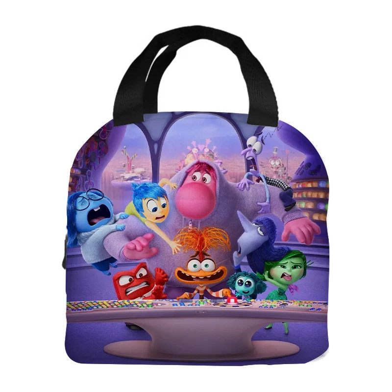 Disney Inside Outs Men Women Work Lunch Hand Bags New Movie Cartoon Portable Kid Student Thermal Insulated Lunch Food Drink Case