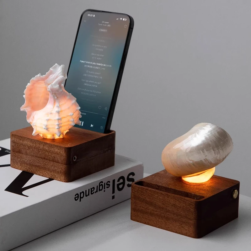 

Conch amplification decorative ornament desktop mobile phone holder