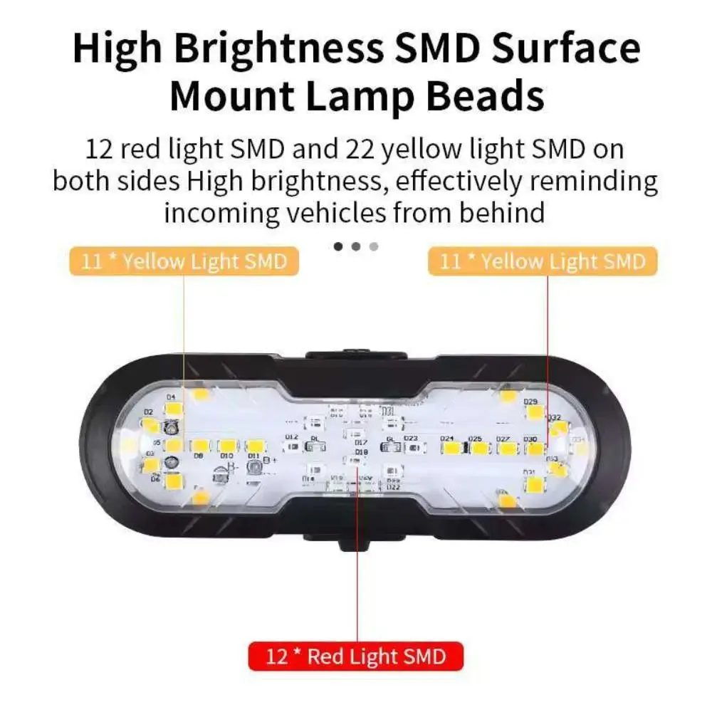 

Waterproof Bicycle Turn Signal Tail Light Wireless Remote Control 5 Modes Warning Bike Lights 120db Loud Sound High Visibility