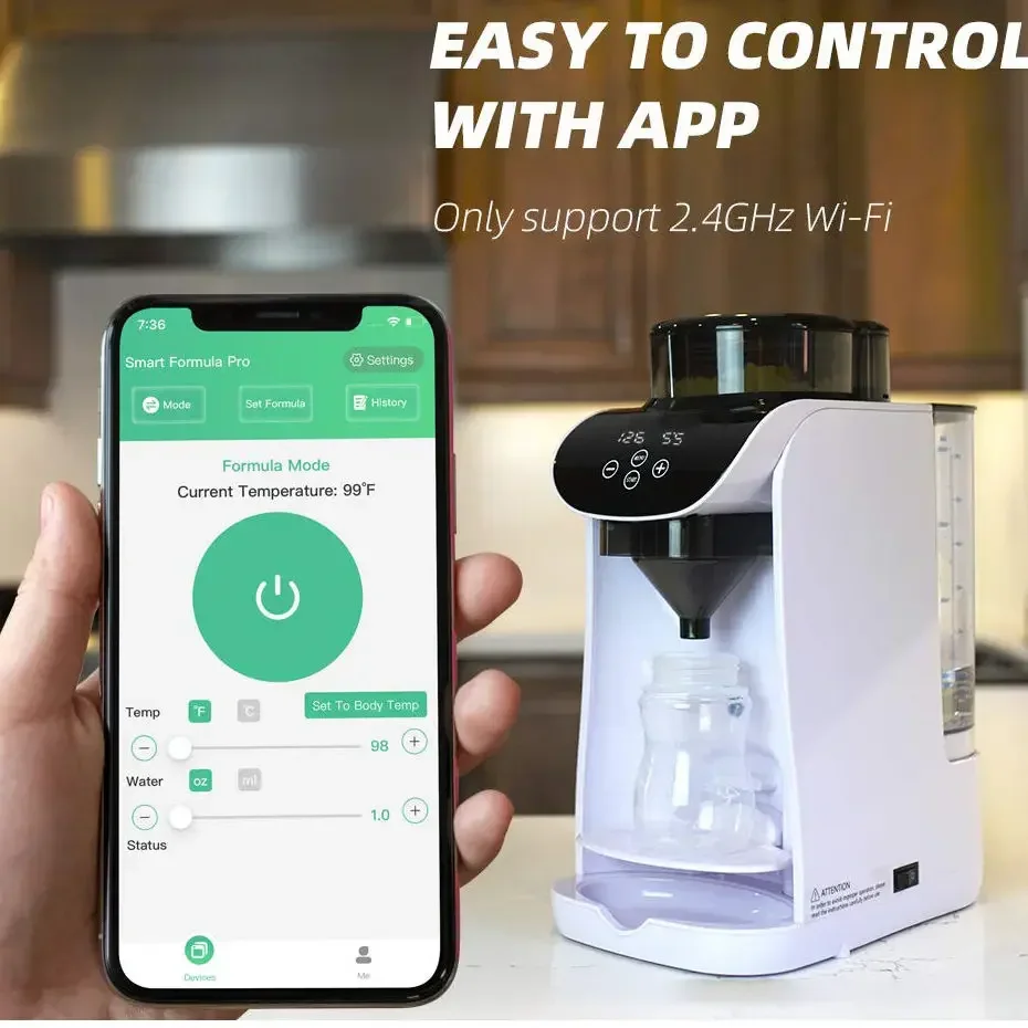 PLFM801-J03 Smart Baby Formula Milk Maker Machine Automatic One-step Process Desktop Water Dispenser with APP&WiFi