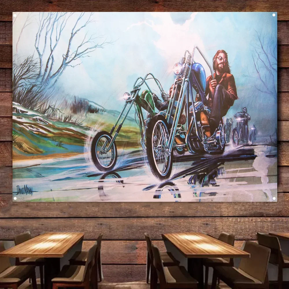 

Bike Team Motorcycle Flag Vintage Wall Decor Poster Car Painting For Garage Man Cave Bar Club Pub The Best Gift for Cyclists