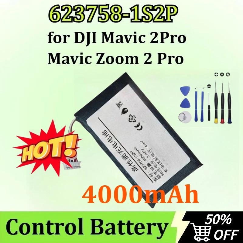 New 623758-1S2P 3.85V 4000mAh UAV Remote Control Battery for DJI Mavic 2Pro/Mavic Zoom 2 Pro Replacement Rechargeable Batteries
