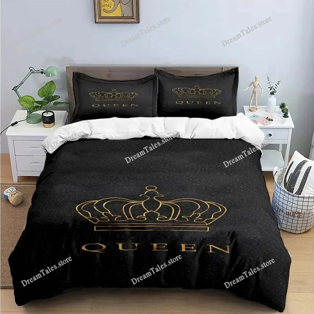 Hot Sale Fashion King Queen Bedding Set Single Twin Full King Size Cute Animals Bed Linen Adults Teens Bedroom Luxury Gift741