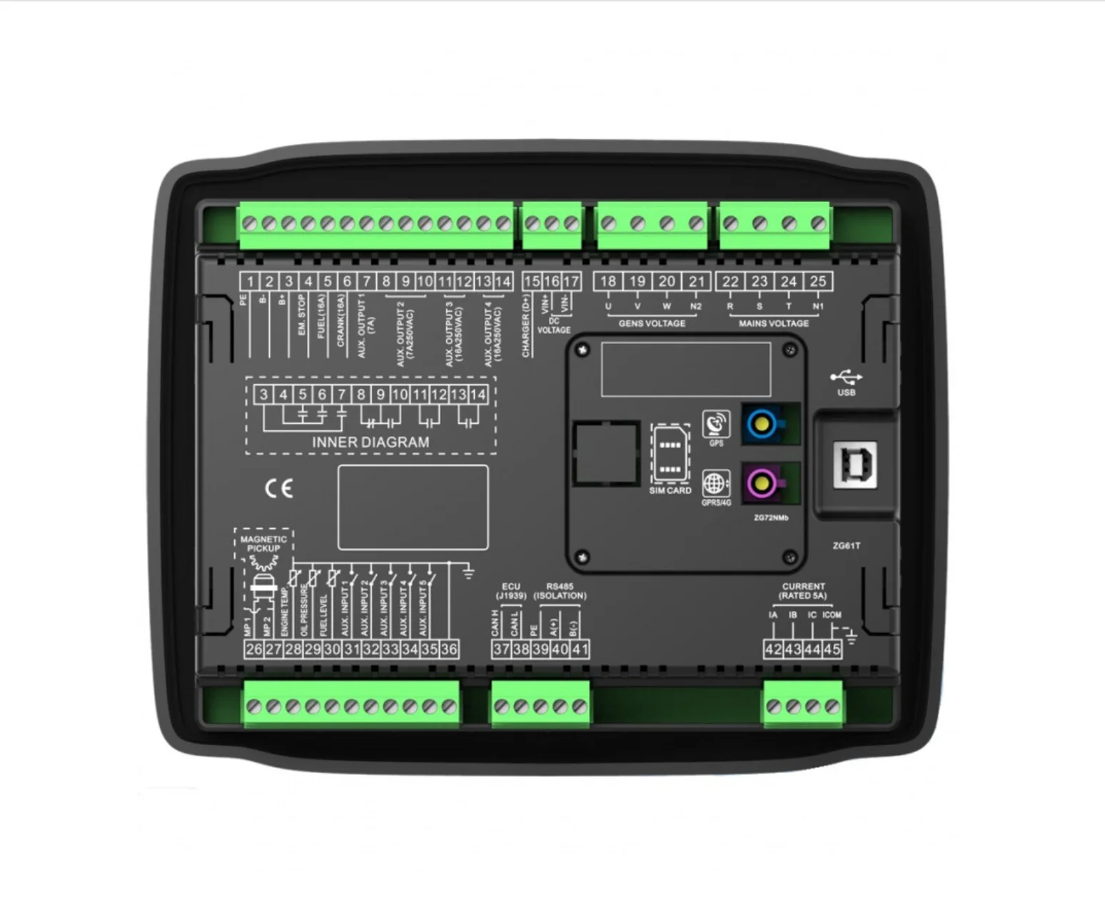 HGM6120T Original SmartGen Controller Remote Engine Electric Auto Start Control Panel HGM6120T Diesel Engine Part kit xeon